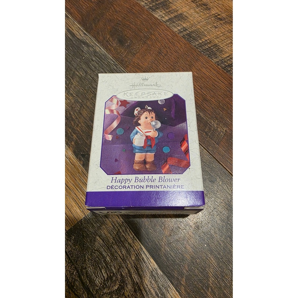 Hallmark Keepsake Ornament Happy Bubble Blower 1999 Sue Tague Handcrafted Boxed